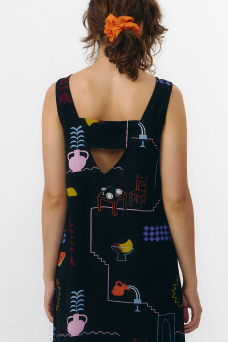 Sena Dress, Print Holiday