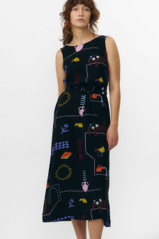 Sena Dress, Print Holiday