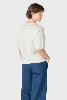 Patricia Knit Tee, Cream Mel.