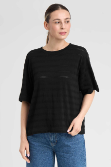 Vadstena Lace Tee, Black
