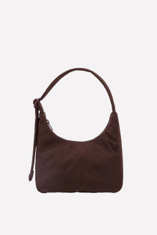 Nylon Shoulder Bag Mini, Coffee