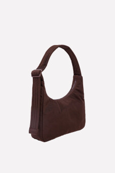 Nylon Shoulder Bag Mini, Coffee