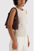 Nylon Shoulder Bag Mini, Coffee