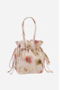 Nylon Drawstring Bag, Abstract Floral