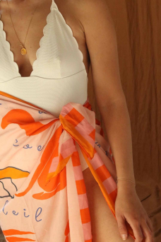 Sunset Surf Scarf, Orange/Pink