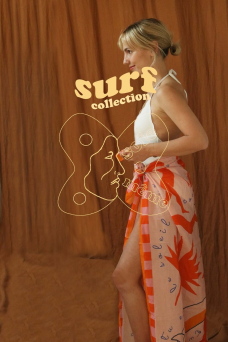Sunset Surf Scarf, Orange/Pink