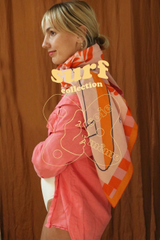 Sunset Surf Scarf, Orange/Pink