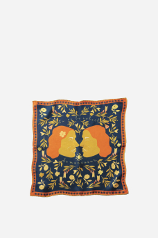 Sunshine People Scarf, Orange/Navy