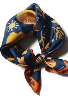 Sunshine People Scarf, Orange/Navy