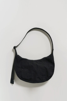 Nylon Crescent Bag M, Black