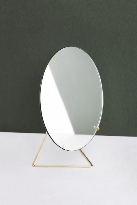 Mirror 20 cm, Brass