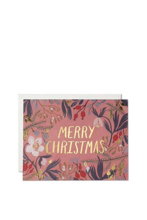 Card, Christmas Flowers