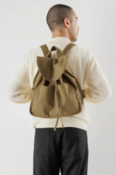Drawstring Backpack, Dark Khaki