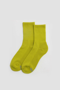 Ribbed Sock, Citron