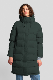 Hooded Puffer Coat, Darkgreen