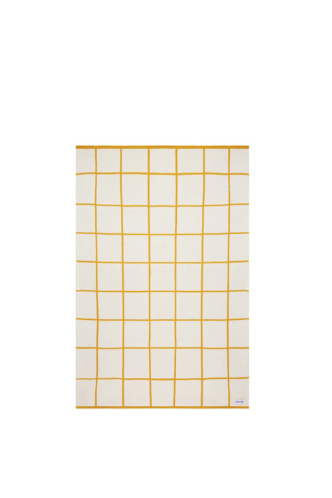Baby Blanket, Yellow Grid