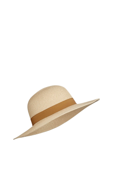 Elle Capri Boater Hat, Golden Caramel, 54, 5-9Y