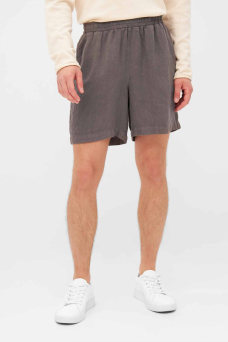 Laurin Linen Shorts, Taupe