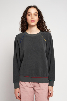 Sweatshirt, Color Block Piping