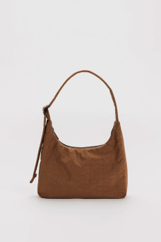 Nylon Shoulder Bag Mini, Brown