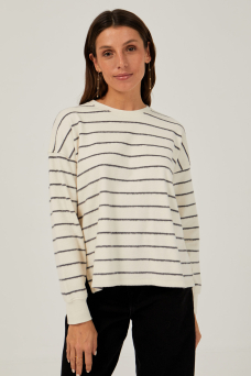 Aldea Sweater, Antracite Stripe