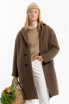 Wool Formal Overcoat, Walnut