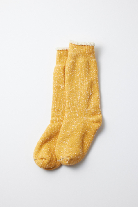 Double Face Crew Socks, Yellow