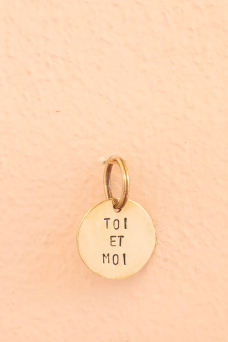 Key Tag Mini, Toi et Moi, Gold