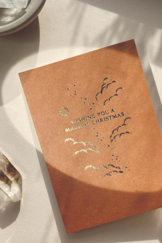 Postkarte, Magical Christmas, Rust, Gold Edition