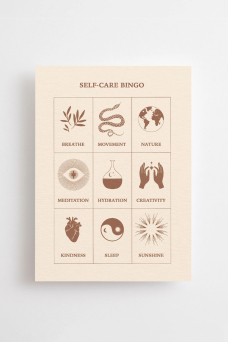 Postkarte, Self-Care Bingo