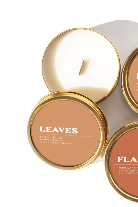 Travel Tin Candle, Leaves