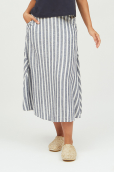 Lulua Stripe Skirt, Blue