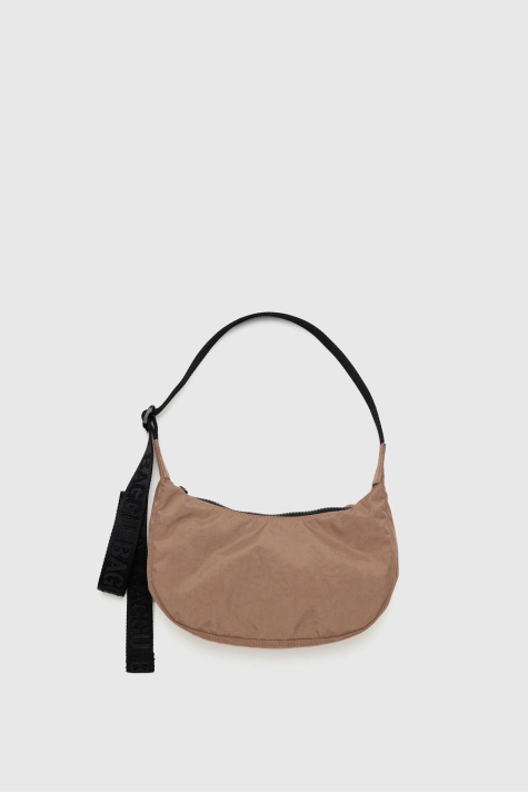Nylon Crescent Bag S, Cocoa