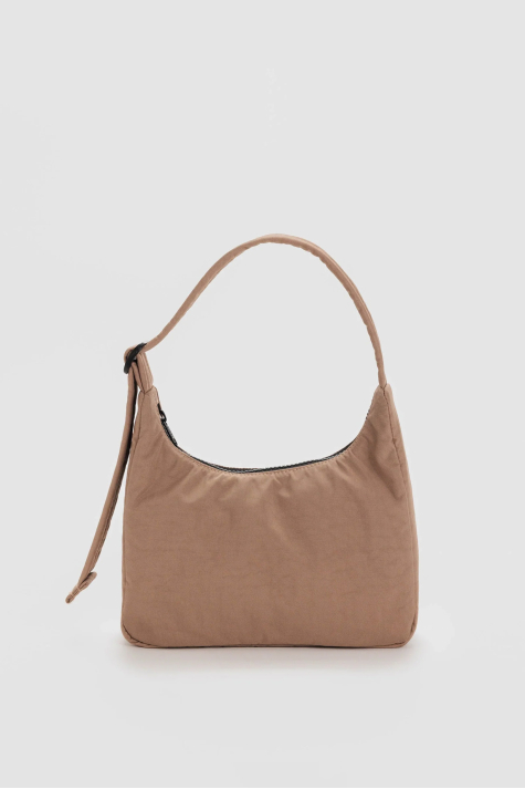 Nylon Shoulder Bag Mini, Cocoa