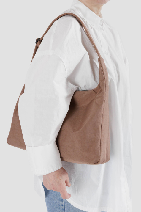 Nylon Shoulder Bag, Cocoa