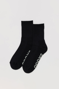 Ribbed Sock, Black